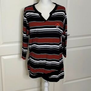 UG Apparel women's large GameDay OSU Cowboys striped top orange/black/white